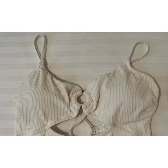 Shade & Shore Cream Ribbed One Piece Swimsuit - NWOT - Size XL - Picture 3 of 8